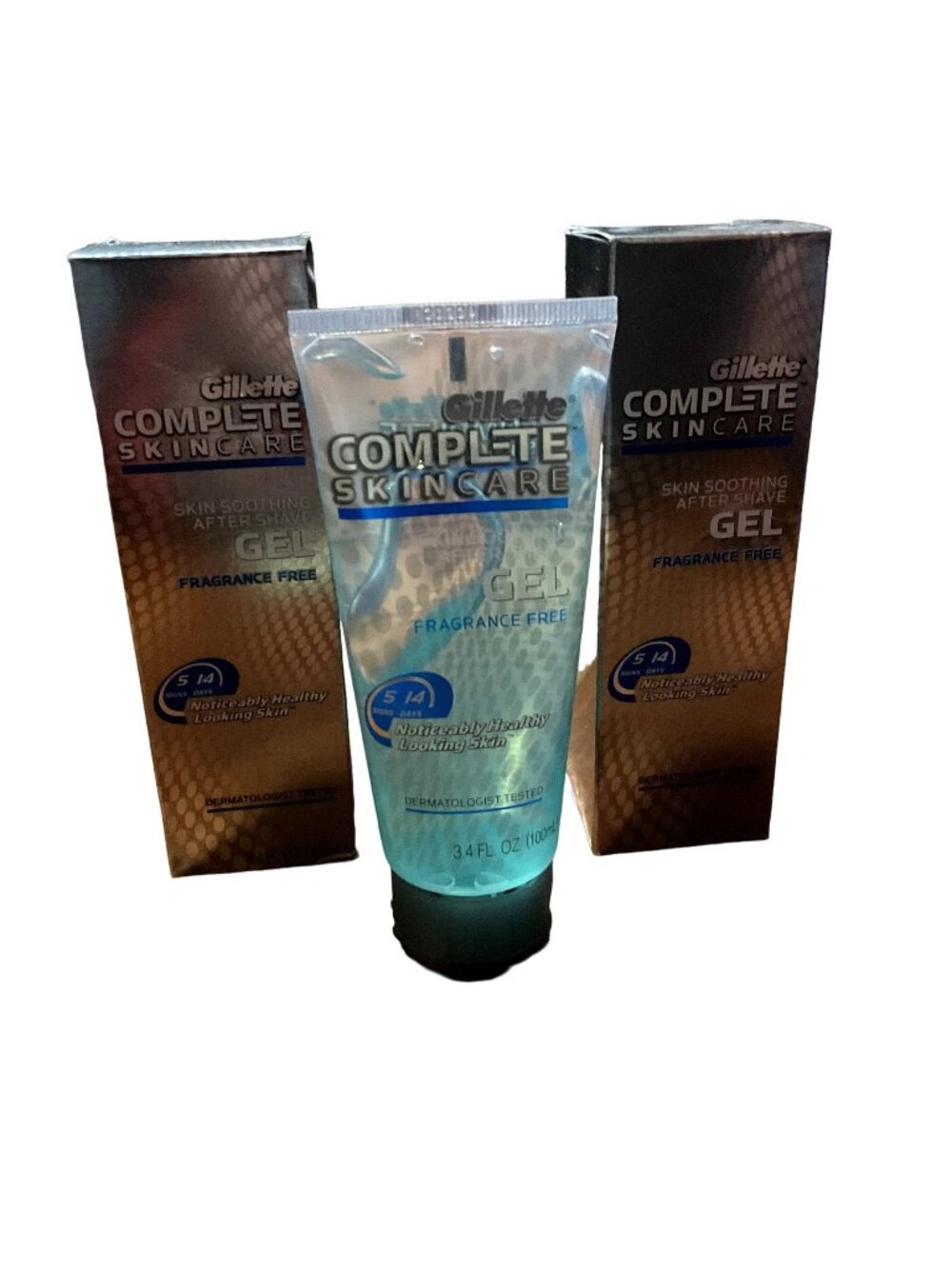 Vtg New Gillette Complete Skincare Skin Soothing After Shave Gel Lot of 3